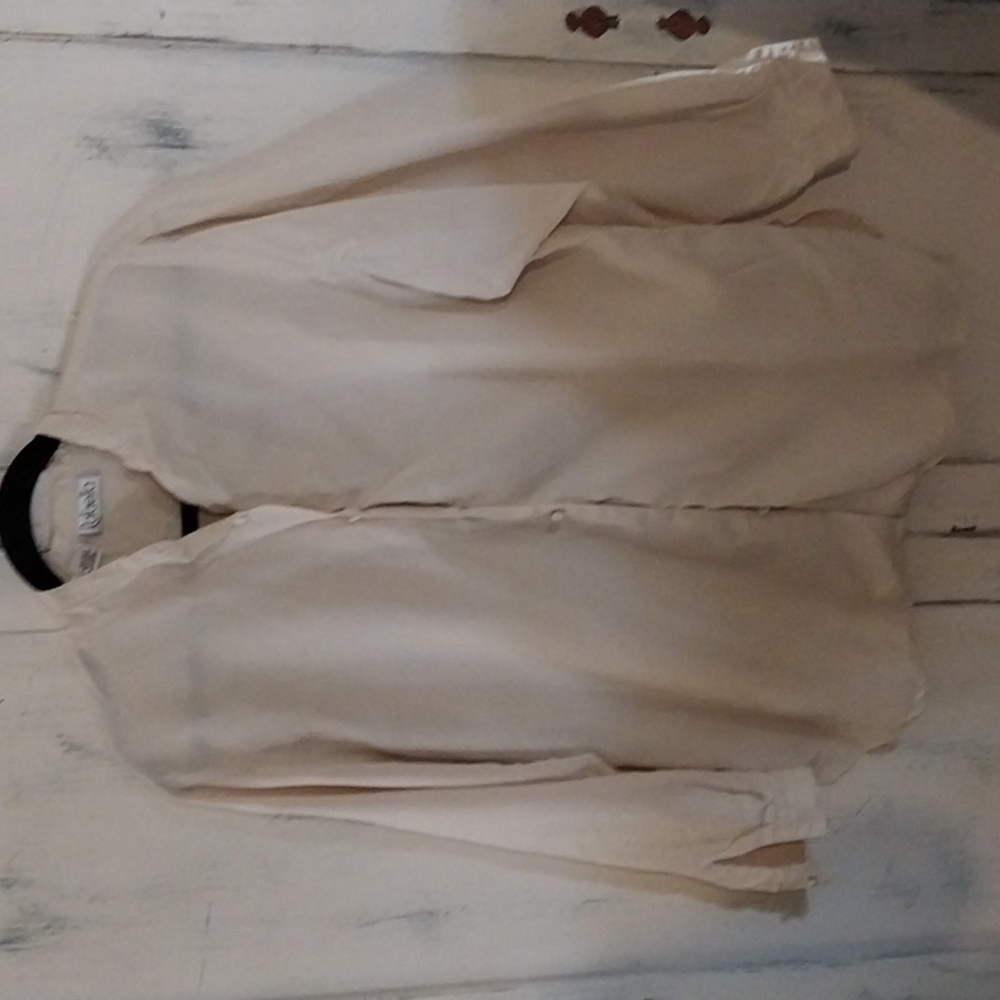 Rafaella Cream button blouse sz Large